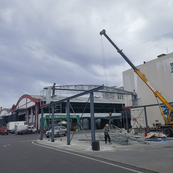 口碑铸就市场标杆！西城蓬业为双福农贸城安装电动推拉蓬