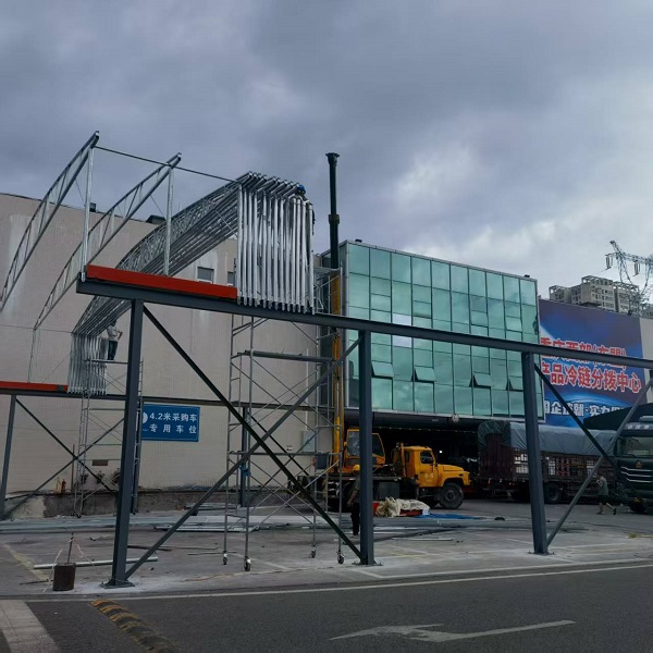 口碑铸就市场标杆！西城蓬业为双福农贸城安装电动推拉蓬